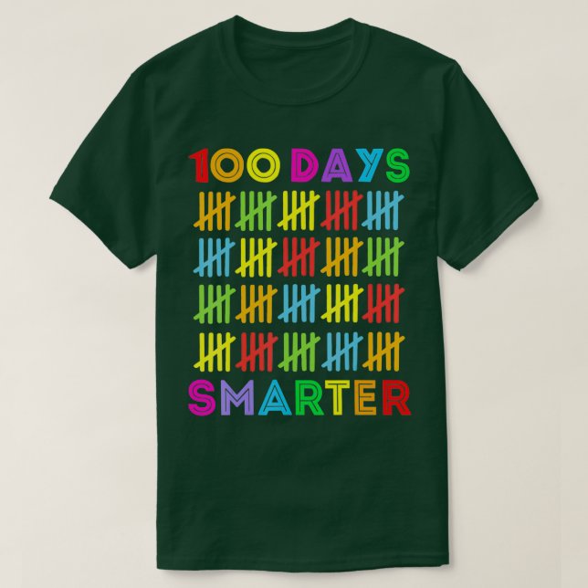 Camiseta 100 días más inteligentes para estudiantes 100 día (Diseño del anverso)