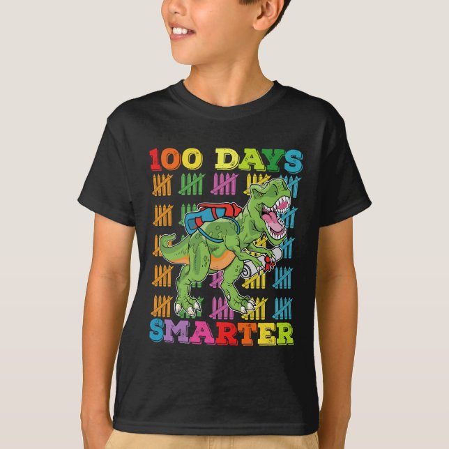 Camiseta 100 días más inteligentes para la escuela de 100 d (Anverso)