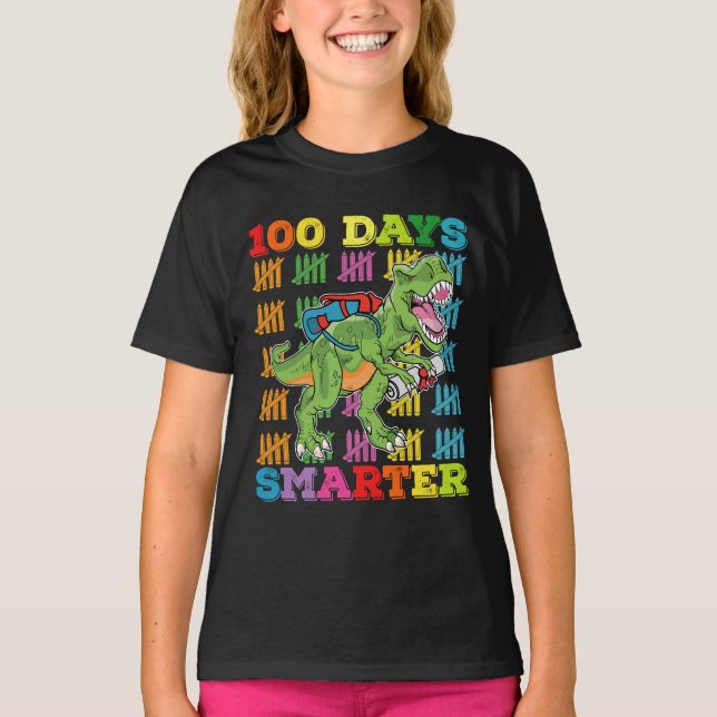 Camiseta 100 días más inteligentes para la escuela de 100 d (Anverso)