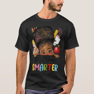 Camiseta 100 Días Más Inteligentes Para Los Chicas Africano