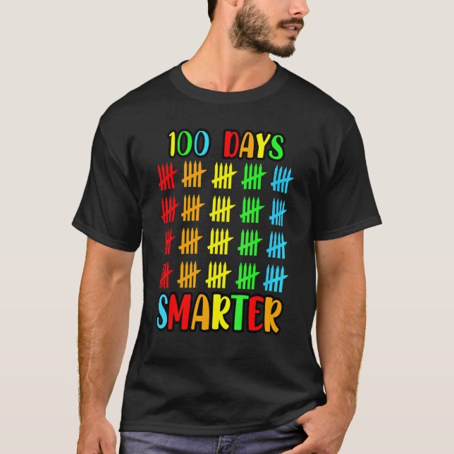 Camiseta 100 días más inteligentes para profesores educador (Anverso)