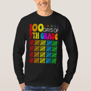 Camiseta 100 días más inteligentes séptimo grado 100º día d