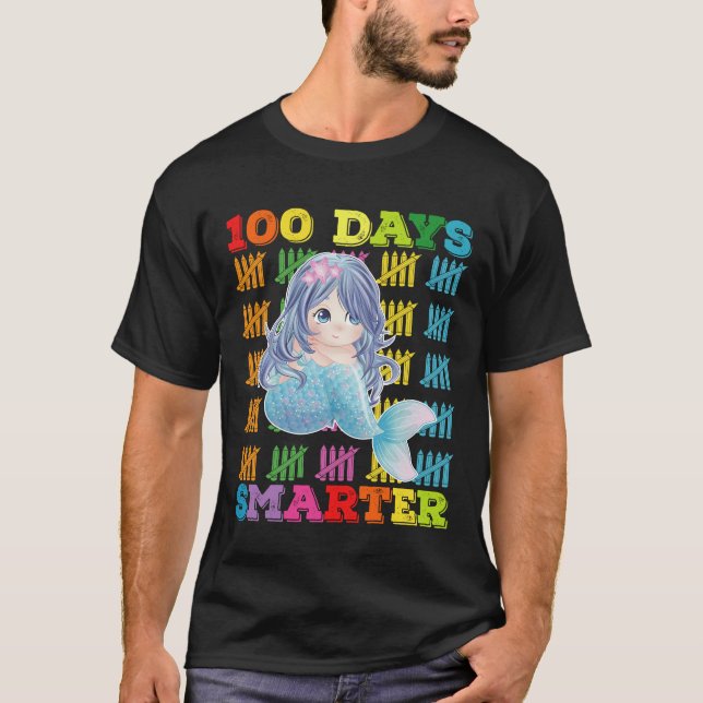 Camiseta 100 días más inteligentes, sirvienta 100 días de e (Anverso)