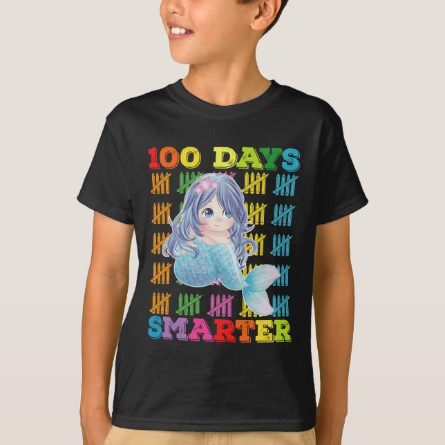 Camiseta 100 días más inteligentes, sirvienta 100 días de e (Anverso)