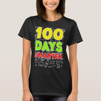 Camiseta 100 días más inteligentes y felices 100 días de cl