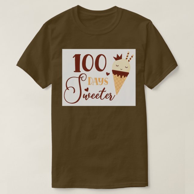 Camiseta 100 Días Menor 100 Días Escolar 1 (Diseño del anverso)