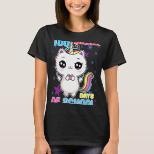 Camiseta 100 Días Meowgical de la Escuela Caticorn Teacher