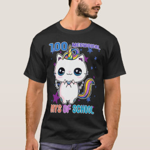 Camiseta 100 Días Meowgicales de Escuela Caticorn Maestro E