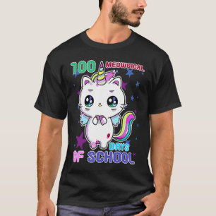 Camiseta 100 Días Meowgicales de Escuela Caticorn Maestro E