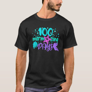 Camiseta 100 Días Mermazantes De Colegio Colas De Sirena Ni