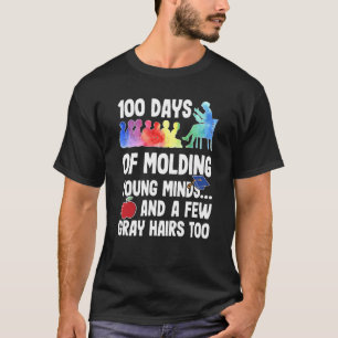 Camiseta 100 días moldeando mentes jóvenes en un journe de 