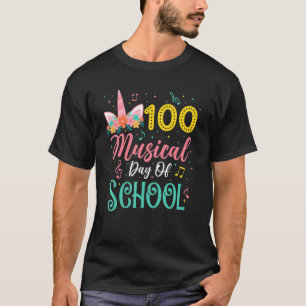 Camiseta 100 Días Musicales Del Profesor De Música Escolar 