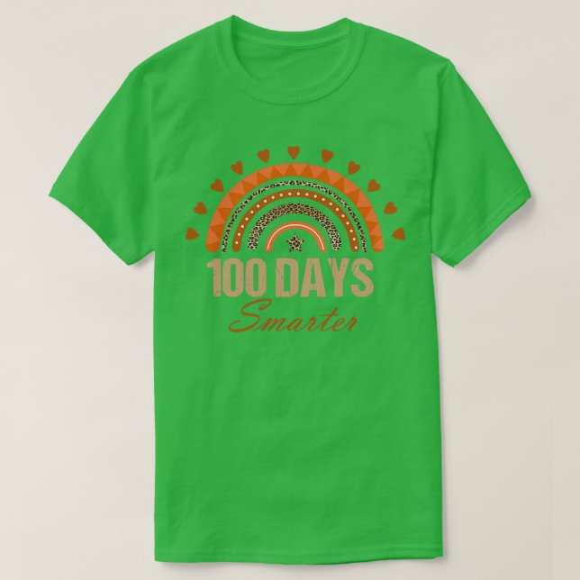 Camiseta 100 días negro más inteligente (Diseño del anverso)