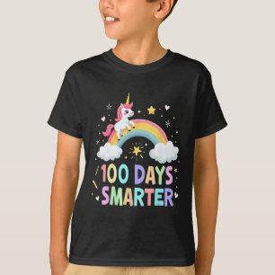 Camiseta 100 días niños Chicas más inteligentes Unicorn 100
