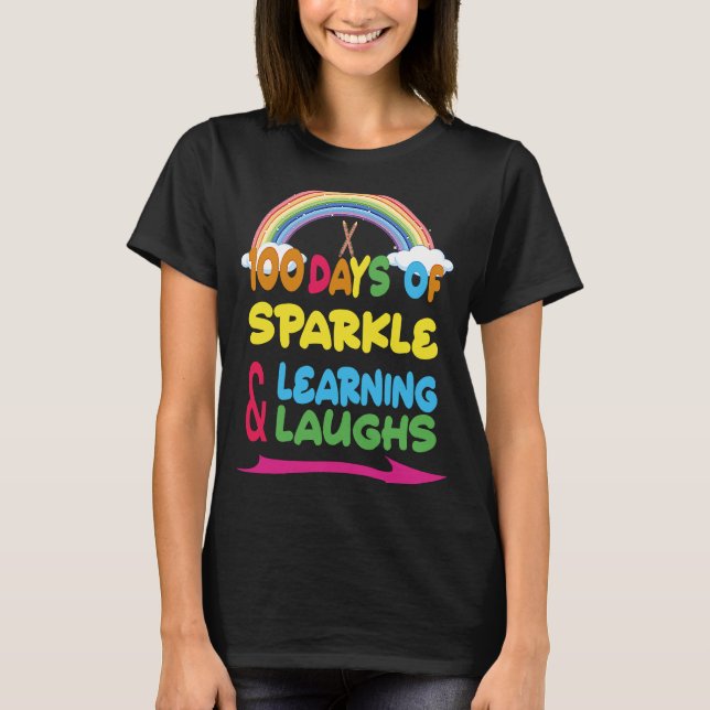 Camiseta 100 Días Os Sparkle Learning & Laughs 2023 (Anverso)