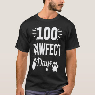 Camiseta 100 Días Pawfectos Niños Maestro Perro 100º día de