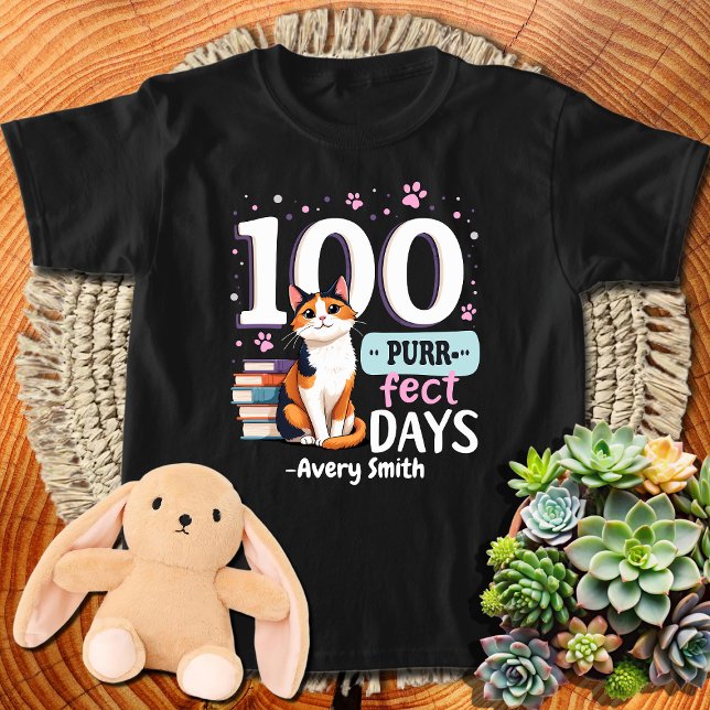 Camiseta 100 días perfectos para Chicas de gatos escolares (Subido por el creador)