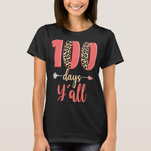 Camiseta 100 días profesor 100 días de escuela leopardo 