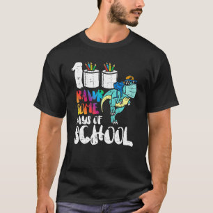 Camiseta 100 Días Rawsome en la escuela Trex Dino Mask 100 