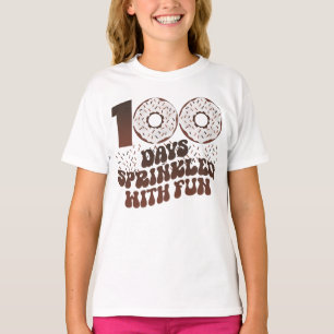 Camiseta 100 días rociados con divertidos 100 días de escue