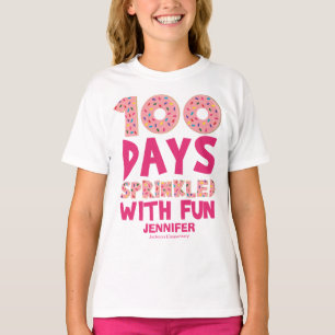 Camiseta 100 días rociados con divertidos 100 días de escue