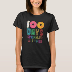 Camiseta 100 días salpicados con divertidos 100 días de cla