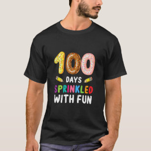 Camiseta 100 días salpicados con divertidos 100 días de cla