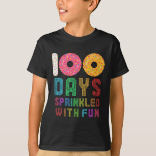 Camiseta 100 días salpicados con divertidos 100 días de cla