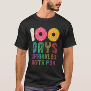 Camiseta 100 días salpicados con divertidos 100 días de cla