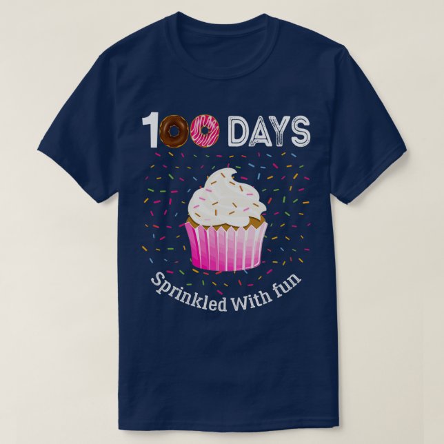 Camiseta 100 días salpicados con divertidos y divertidos 10 (Diseño del anverso)