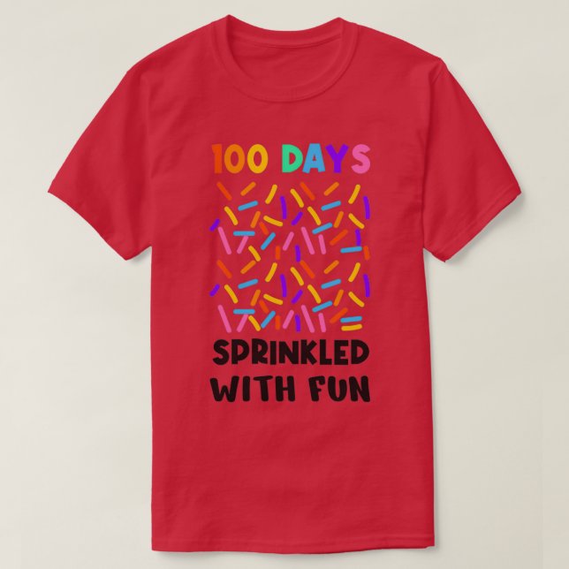 Camiseta 100 días salpicados con los amantes de las tartas  (Diseño del anverso)