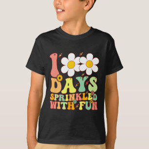 Camiseta 100 días salpicados con pasteles divertidos niños