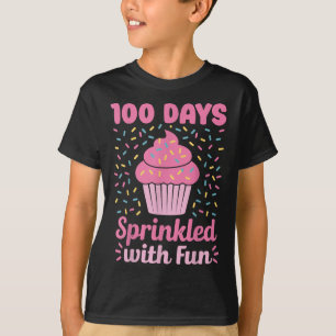 Camiseta 100 días salpicados con tarta divertida 100 días d