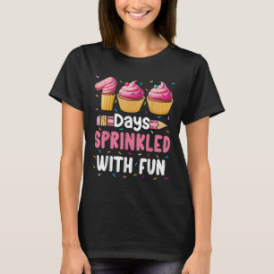 Camiseta 100 días salpicados con tarta divertida 100 días d