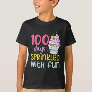 Camiseta 100 días salpicados con tarta divertida 100 días d