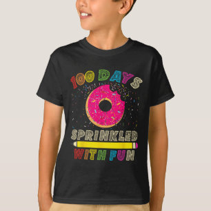 Camiseta 100 días salpicados de diversión feliz 100 días má