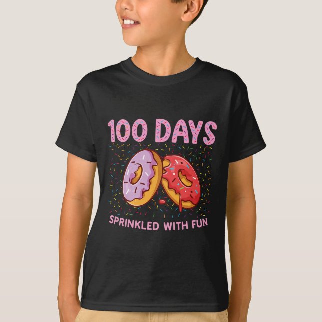 Camiseta 100 Días Salpicados De Donut Divertido 100º Día De (Anverso)