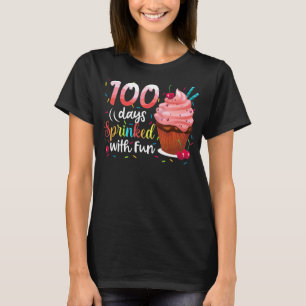 Camiseta 100 días salpicados de tarta divertida 100 días