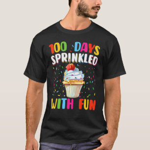 Camiseta 100 días salpicados de tarta divertida 100 días