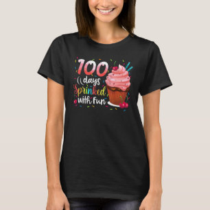 Camiseta 100 días salpicados de tarta divertida 100 días