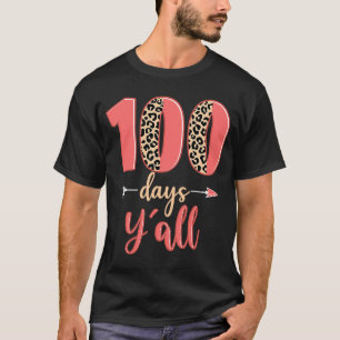 Camiseta 100 días todos los profesores 100 días de leopardo