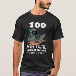 Camiseta 100 Días Virtuales De Aprendizaje Remoto Escolar