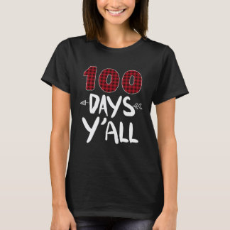 Camiseta 100 Días Y todos 100º Día De Escuela Plaid Maestro