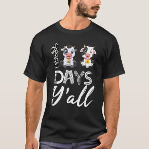Camiseta 100 Días Y'all 100º Día de colegio Con Vacas Linda