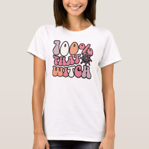 Camiseta 100% Ese Retro De Brujas Fun Halloween Witch