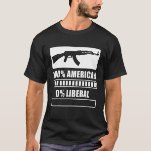 Camiseta 100 estadounidense 0 arma liberal libertaria repub