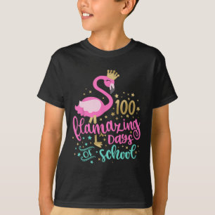 Camiseta 100 Flamantes Días Escolares De Chica Docente Flam