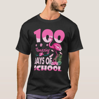 Camiseta 100 Flamantes Días Escolares Flamingo 100 Días El