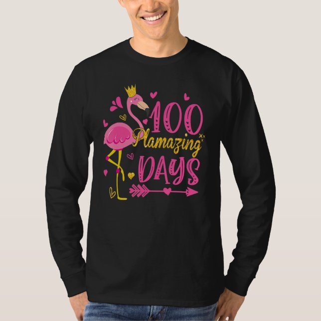 Camiseta 100 Flamantes Días Escolares Flamingo 100 Días El (Anverso)