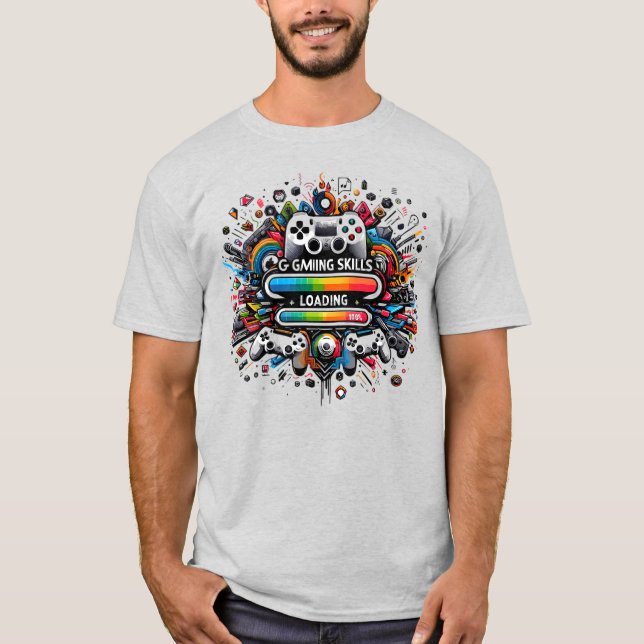 Camiseta 100% Gaming Skills Complete Rainbow Explosion (Anverso)